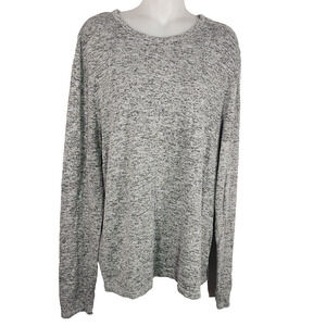 Aeropostale Womens Shirt Long Sleeve Large Crew Neck Heathered Gray Knit Casual